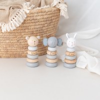 Personalized Stacking Tower Baby Wooden Toys Newborn Gift Christmas Gift