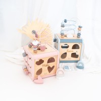 Personalized Motor Skills Cube with Name Baby Wooden Toys Newborn Gift Christmas Gift
