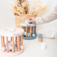 Personalized Wooden Shape Sorting Wheel with Name Baby Wooden Toys Newborn Gift Christmas Gift