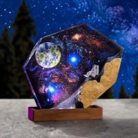 Astronaut Galaxy Resin Lamp