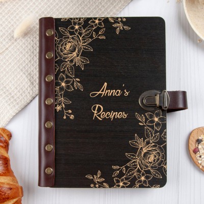 Personalized Family Wooden Recipe Book Mother's Day Gift Ideas
