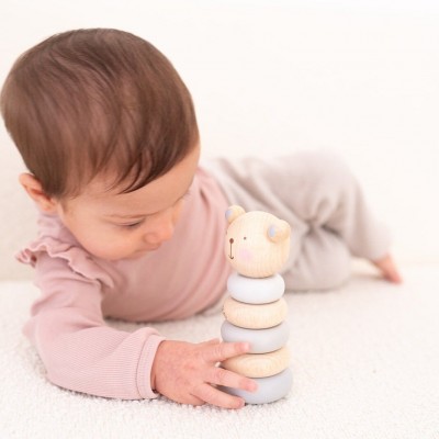 Personalized Stacking Tower Baby Wooden Toys Newborn Gift Christmas Gift