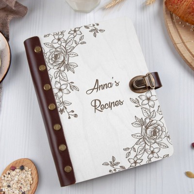 Personalized Family Wooden Recipe Book Mother's Day Gift Ideas