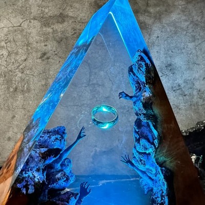 Resin Wood Art Lamp